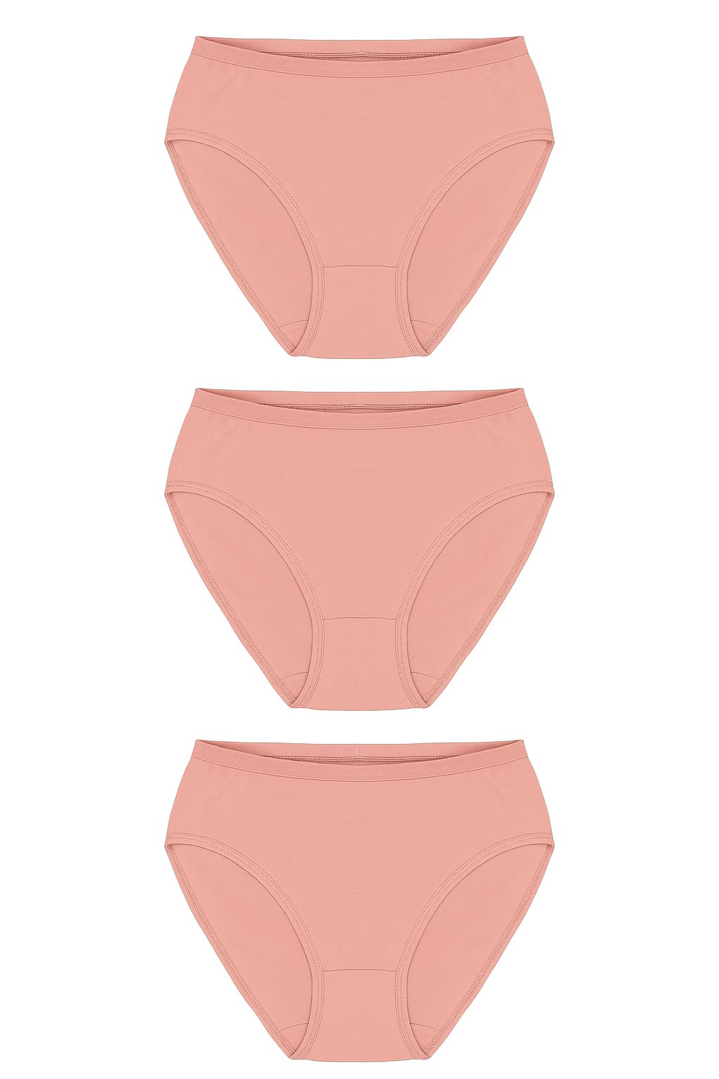 Bloom Panty Cotton Blend Mid-Rise Bikini Panties for Women | Seamless Lacy Design Underwear | Comfortable & Stretchable Panty Combo Pack of 3 - Pink