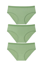 Bloom Panty Cotton Blend Mid-Rise Bikini Panties for Women | Seamless Lacy Design Underwear | Comfortable & Stretchable Panty Combo Pack of 3 - Green